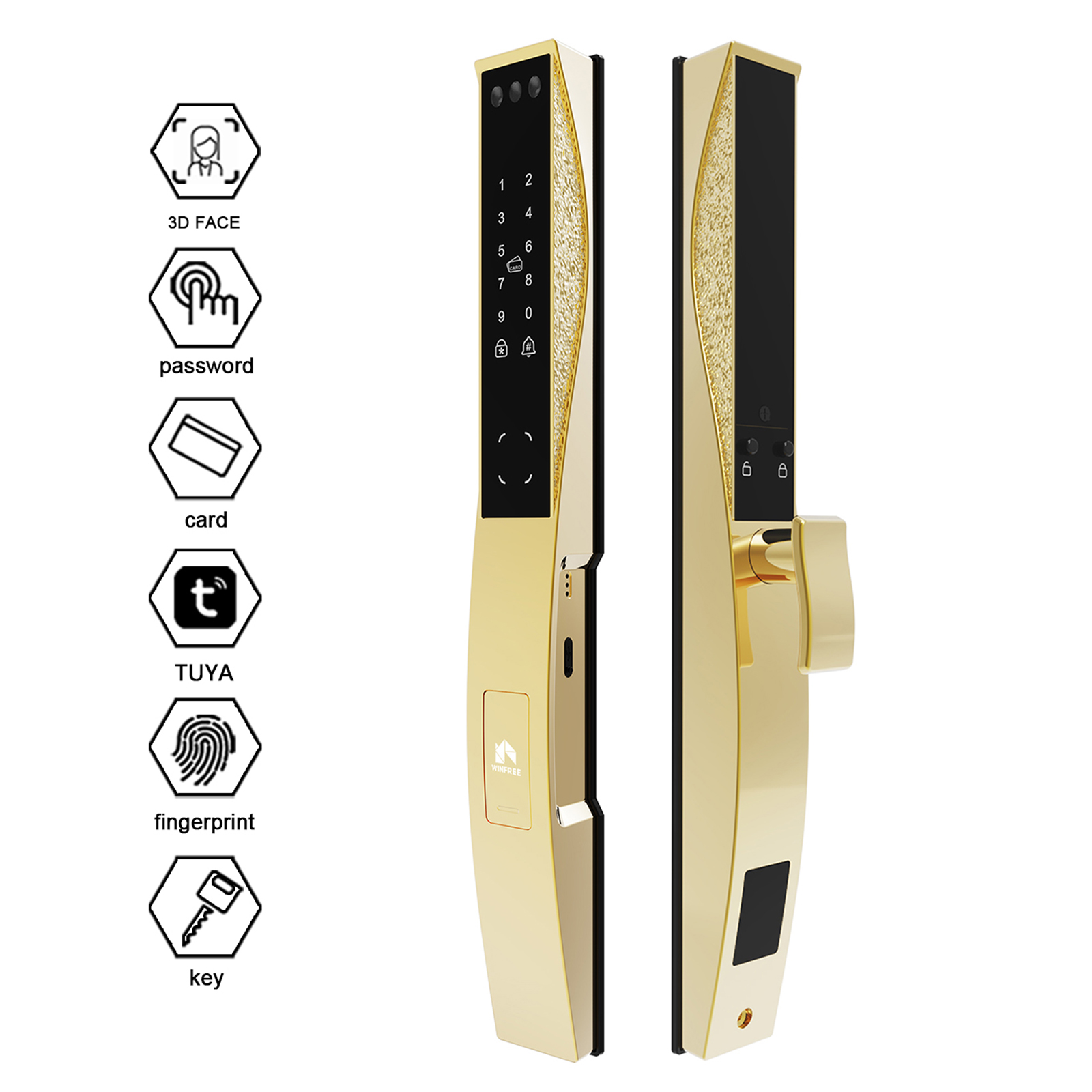 Smart Door Lock Wifi - WINFREE Tuya Wifi Inteligentny Cyfrowy Zamek