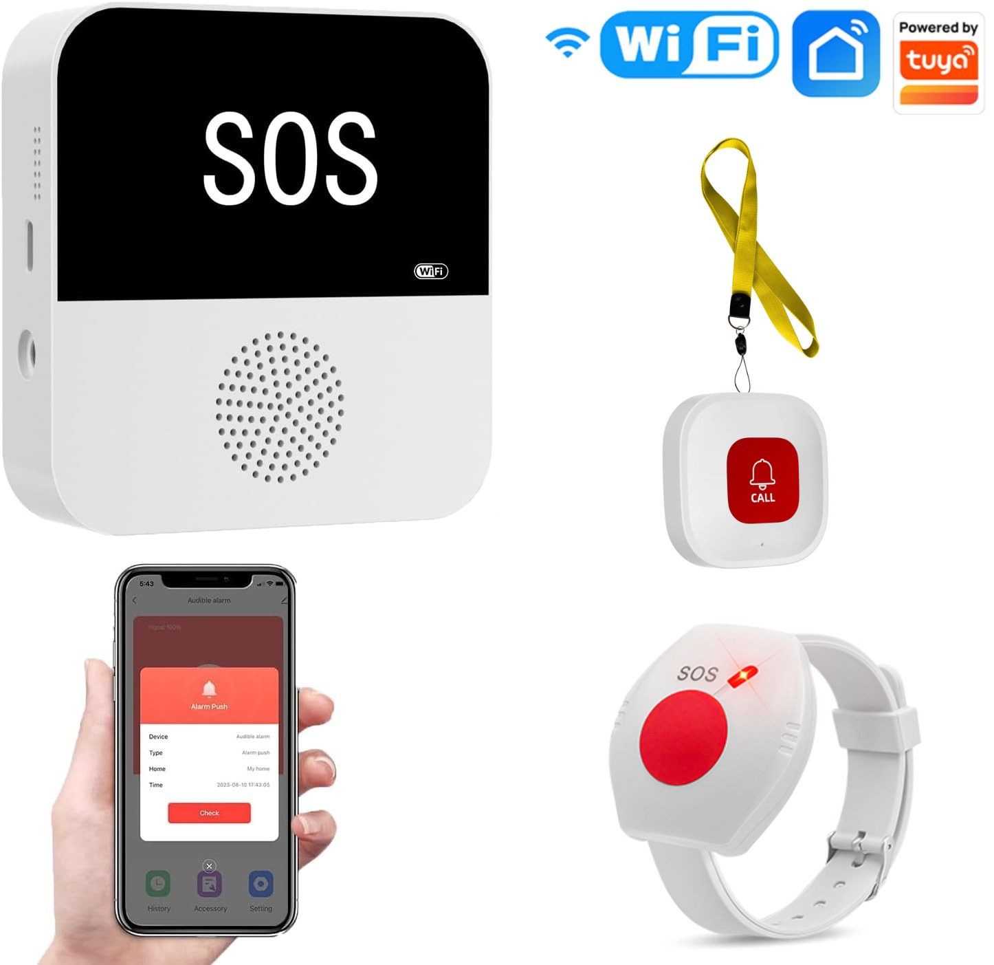 Wifi Smart Plug - Bezprzewodowy WiFi Pager dla opiekunów starszych