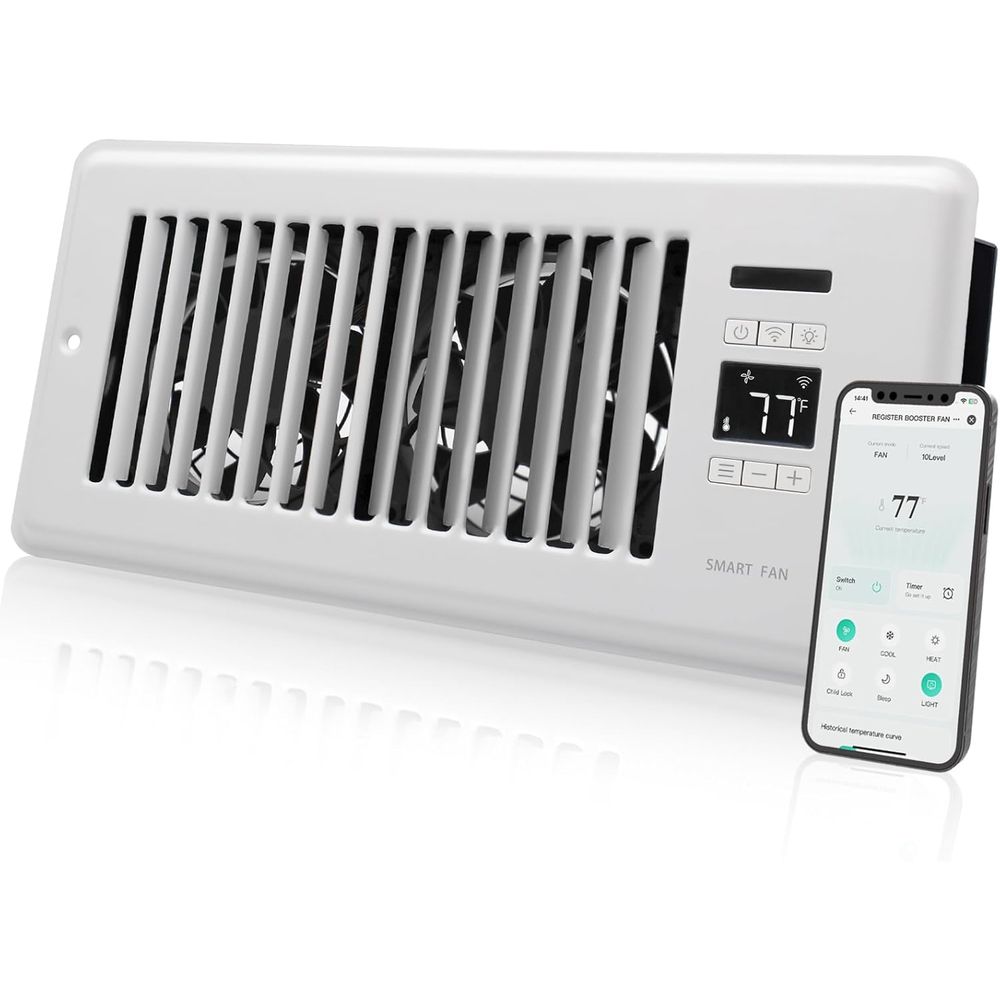 Wifi Thermostat - Super cichy wentylator do kratki wentylacyjnej