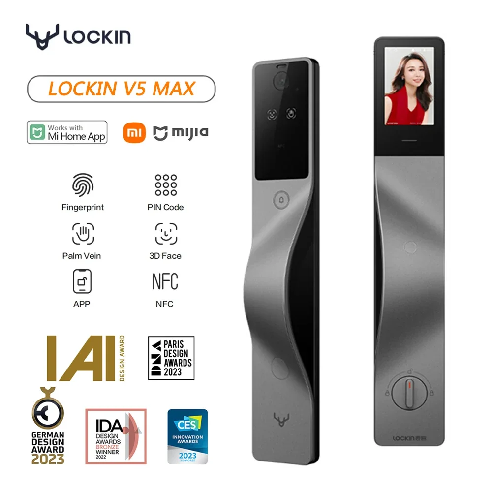 Smart Door Lock Wifi - Lockin V5 Max 3D Rozpoznawanie Twarzy