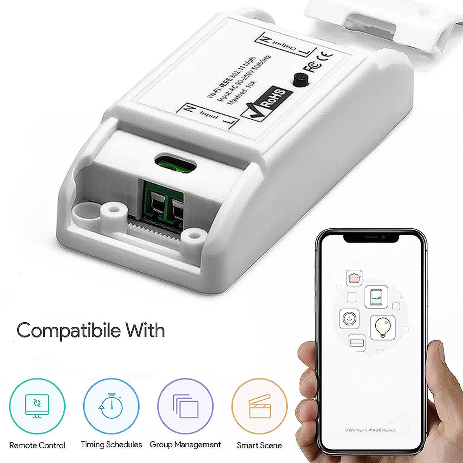 Smart Light Switch Wifi - 1 szt. Inteligentny przełącznik WiFi, uniwersalny