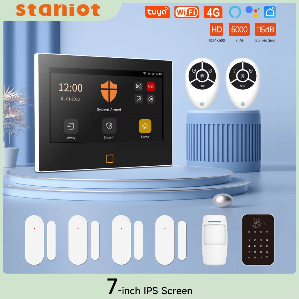 Smart Home Automation Kit - Staniot 7-calowy System alarmowy HD bezprzewodowy