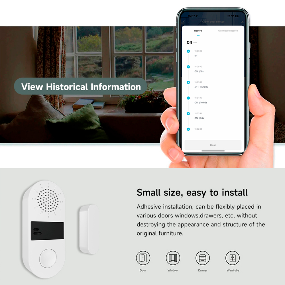 Czujnik otwarcia drzwi/okien T – Smart Home Automation Kit recenzja i cena