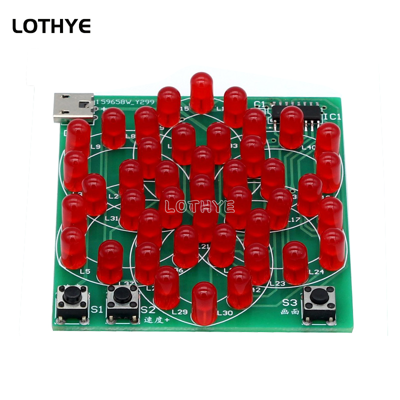43 LED wielostylowy wzór elekt – Electronics Project Kit recenzja i cena