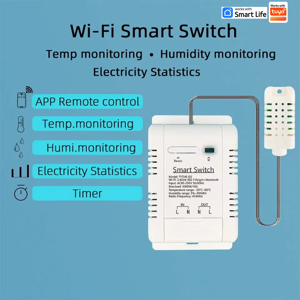 Współpracuje z Tuya 16A 3000W  – Wifi Thermostat recenzja i cena